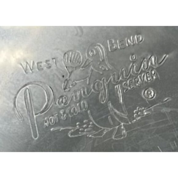 West Bend Penguin Hot Cold Server Roll Warmer Chrome Ice Bucket Bakelite Vtg MCM - Picture 6 of 10